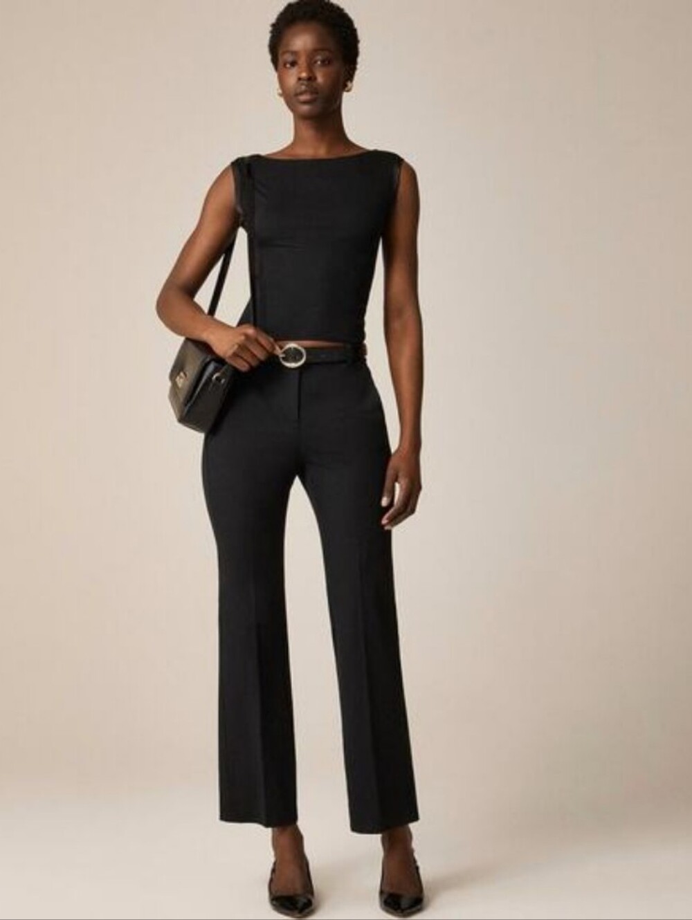 J Crew Kaya Pants Cotton Blend Black 4 Tall